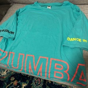 Cropped Zumba Top Teal